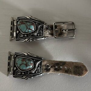 Western Turquoise Cheetah Apple Watch Band